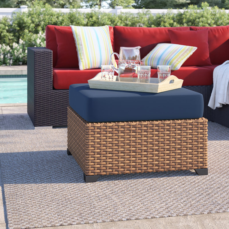 Sol 72 Outdoor™ Waterbury Outdoor Ottoman with Cushion & Reviews